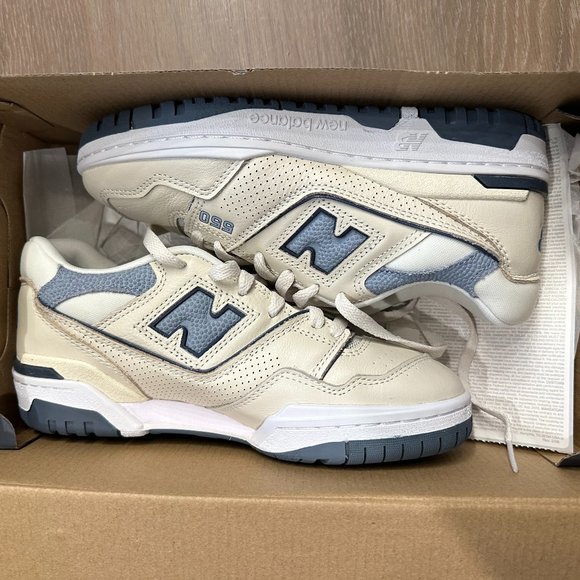 NEW new balance 550 sneakers in beige vintage indigo main image 2